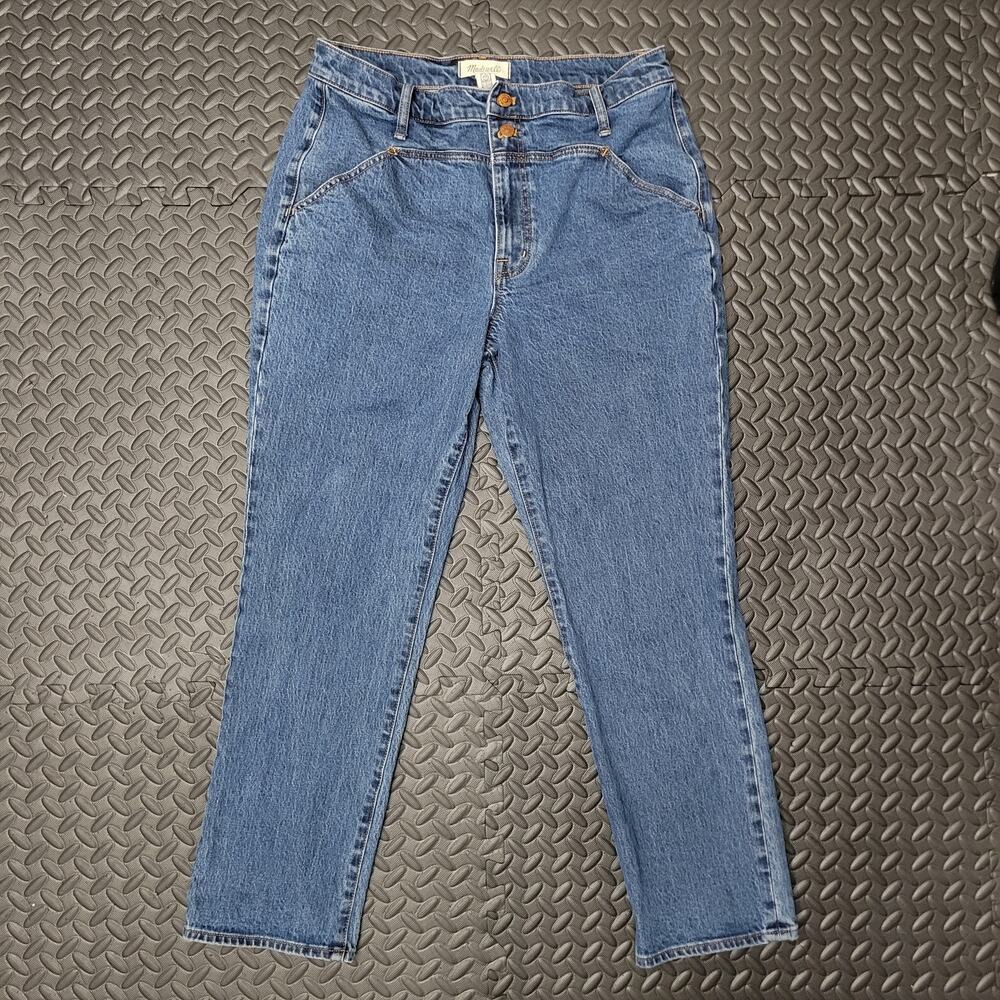 Madewell The Perfect Vintage Jeans 31 Blue High Rise Straight Leg Denim